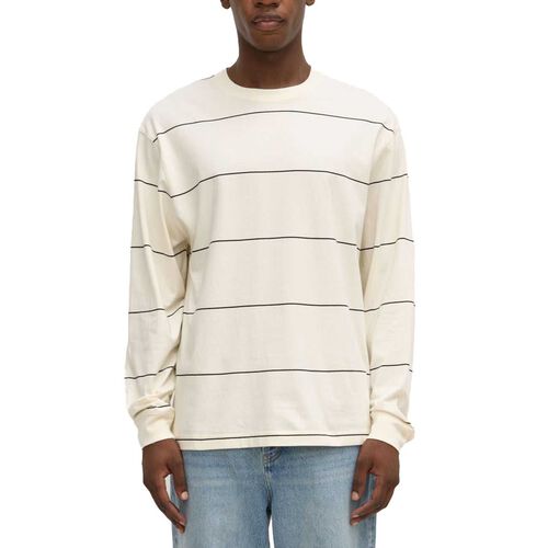 Assembly Label Baxter Stripe Long Sleeve Tee Cream Black